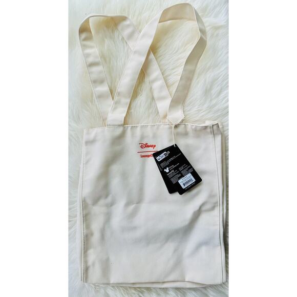 *NEW EXCLUSIVE* Loungefly Mickey and Friends Picnic Canvas Tote Bag - Picture 4 of 4